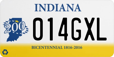 IN license plate 014GXL