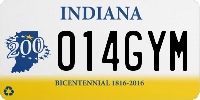 IN license plate 014GYM