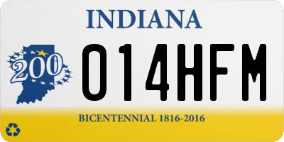 IN license plate 014HFM