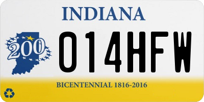 IN license plate 014HFW