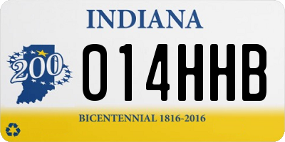 IN license plate 014HHB