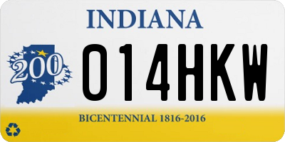 IN license plate 014HKW