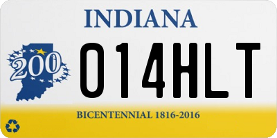 IN license plate 014HLT