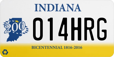 IN license plate 014HRG