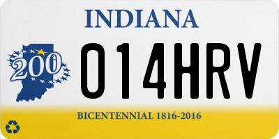 IN license plate 014HRV