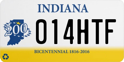 IN license plate 014HTF