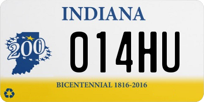 IN license plate 014HU