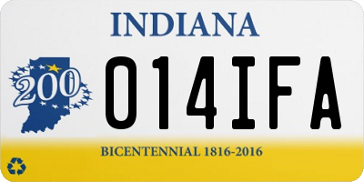 IN license plate 014IFA