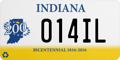 IN license plate 014IL