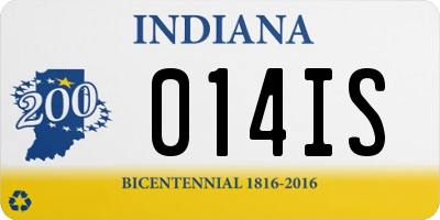 IN license plate 014IS