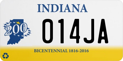 IN license plate 014JA