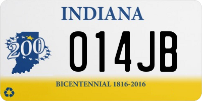 IN license plate 014JB