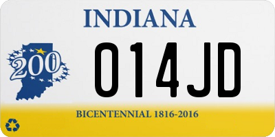 IN license plate 014JD