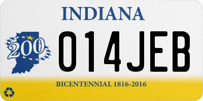 IN license plate 014JEB