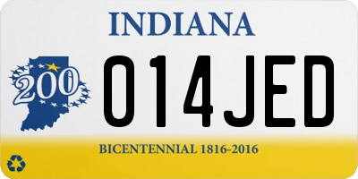 IN license plate 014JED
