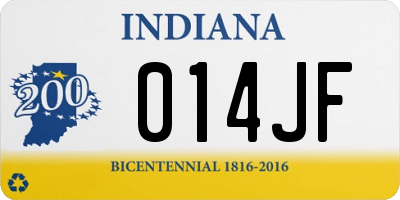 IN license plate 014JF