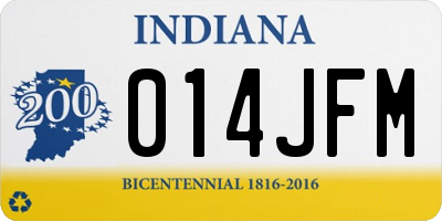 IN license plate 014JFM