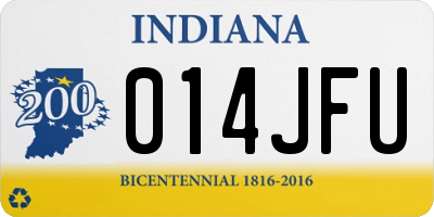 IN license plate 014JFU