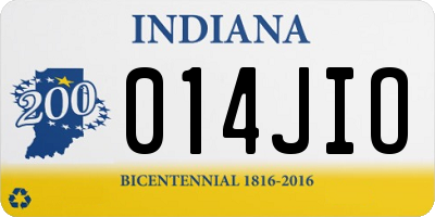 IN license plate 014JIO