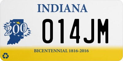 IN license plate 014JM