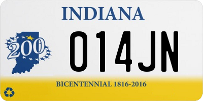 IN license plate 014JN