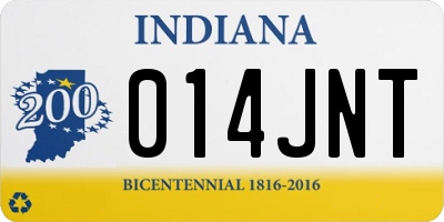 IN license plate 014JNT
