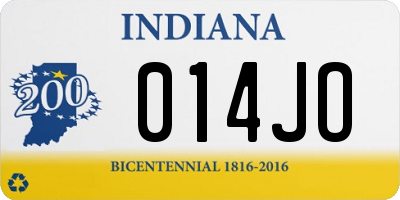 IN license plate 014JO