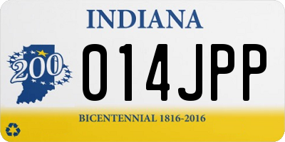 IN license plate 014JPP