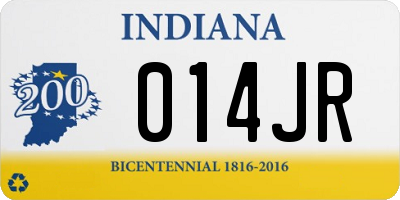 IN license plate 014JR