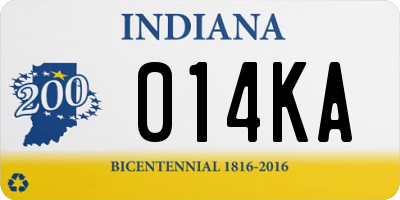 IN license plate 014KA