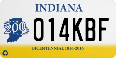 IN license plate 014KBF