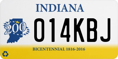 IN license plate 014KBJ