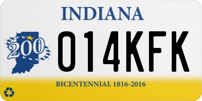 IN license plate 014KFK