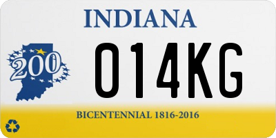 IN license plate 014KG