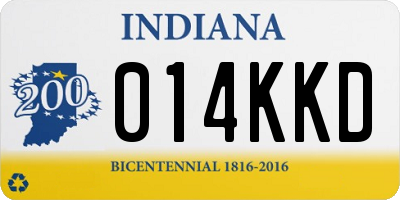 IN license plate 014KKD