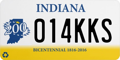 IN license plate 014KKS