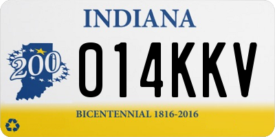 IN license plate 014KKV