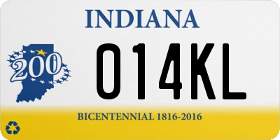 IN license plate 014KL