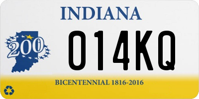 IN license plate 014KQ