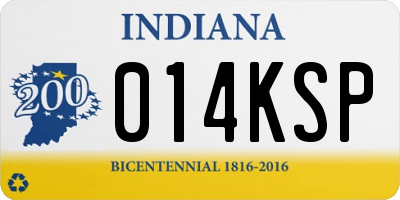 IN license plate 014KSP