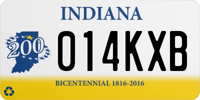 IN license plate 014KXB