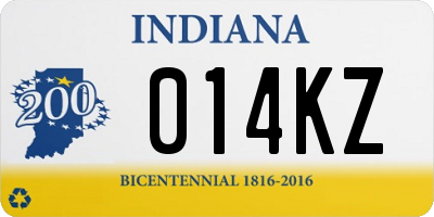 IN license plate 014KZ