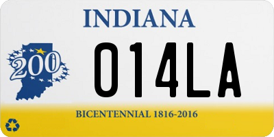 IN license plate 014LA