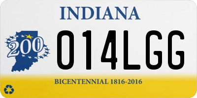 IN license plate 014LGG