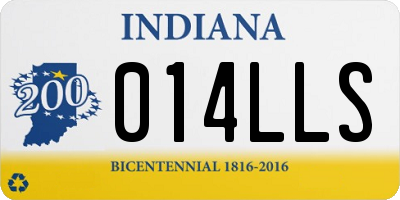 IN license plate 014LLS