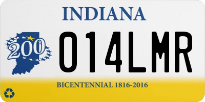 IN license plate 014LMR