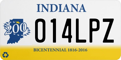 IN license plate 014LPZ