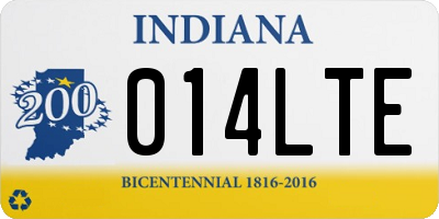 IN license plate 014LTE