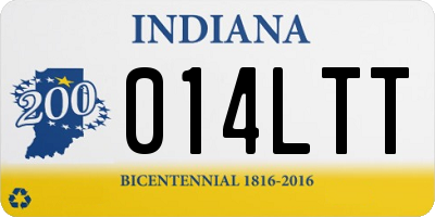 IN license plate 014LTT