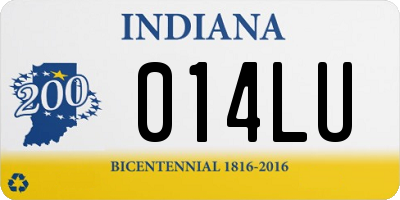 IN license plate 014LU